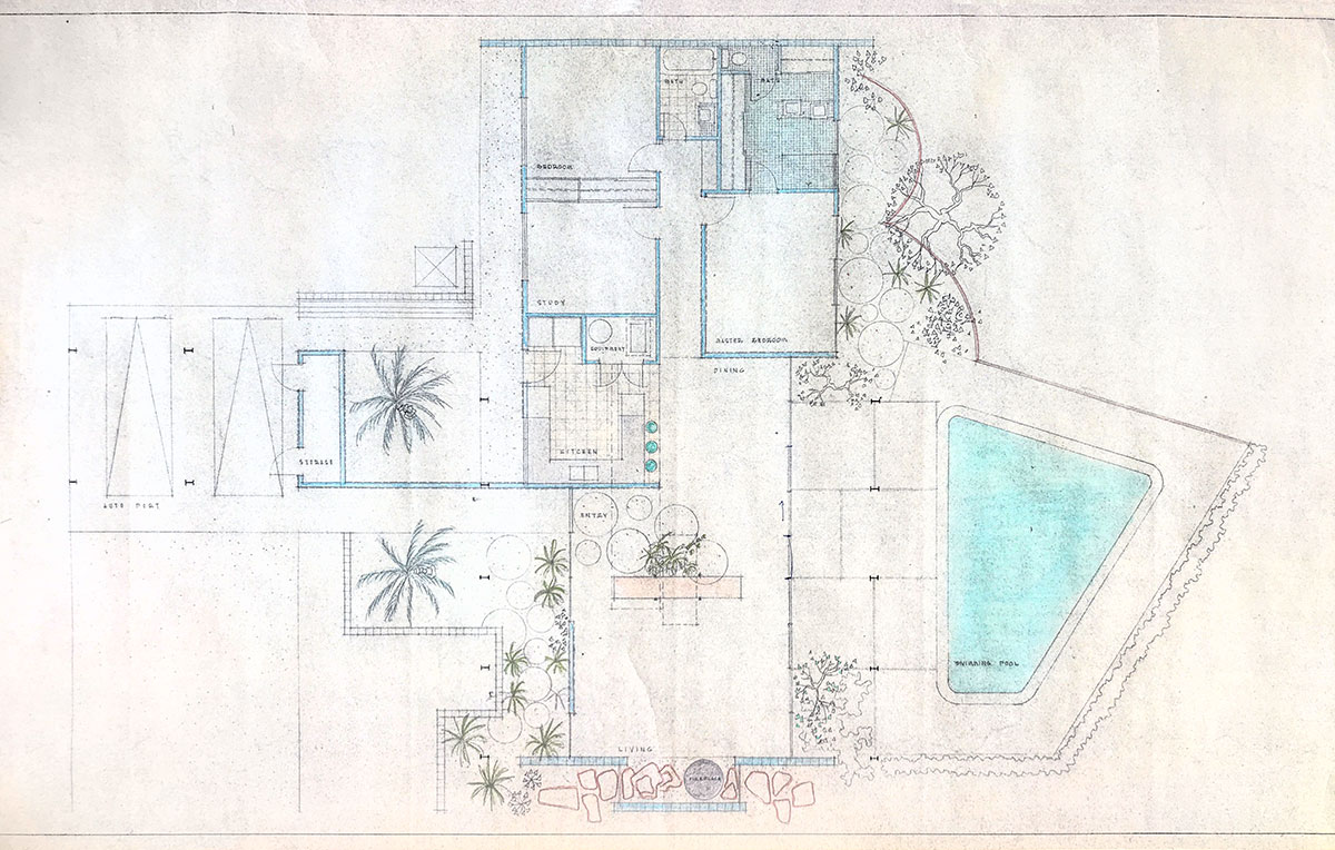 Plan of Fingado House #2 drawn by Al Beadle. 