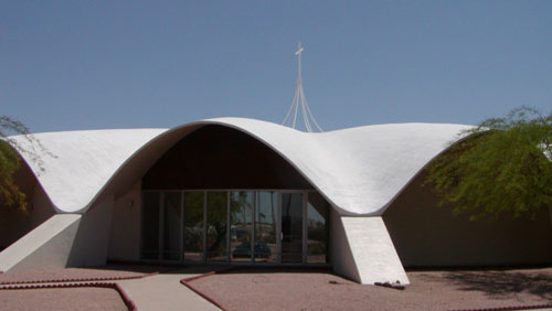 Los Arcos Methodist Church designed by Felix Candela in Phoenix