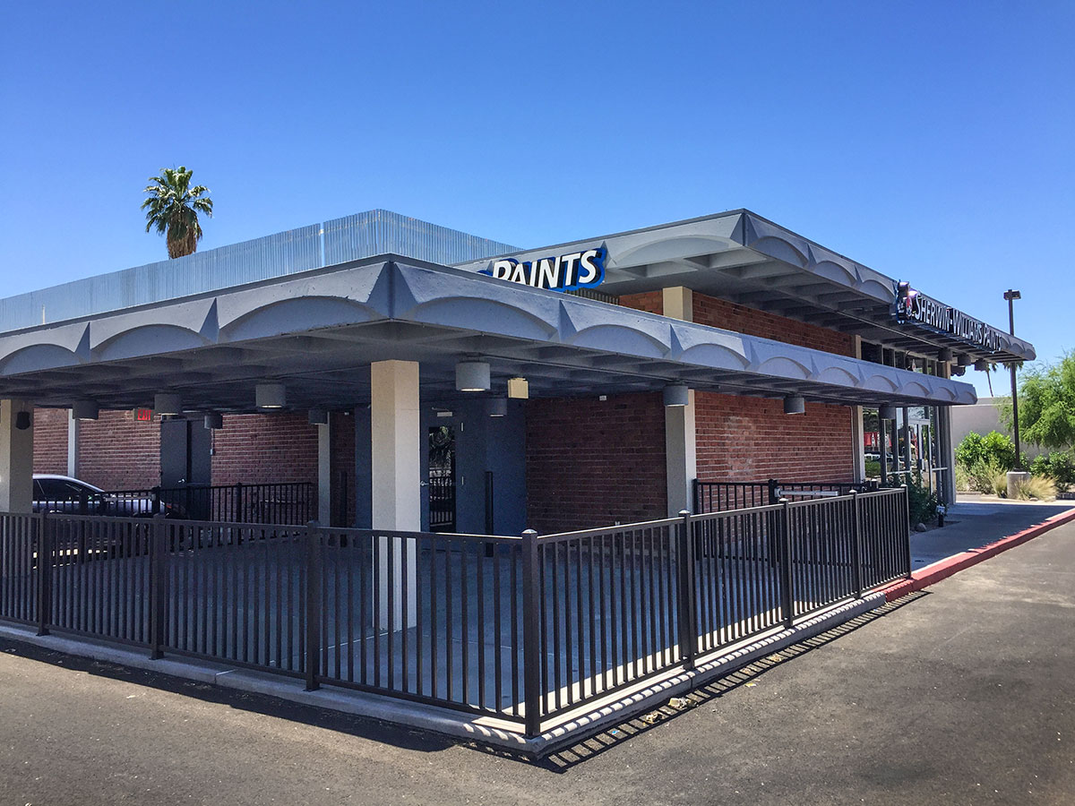 Former Arizona Bank by Ralph Haver rehabbed by Sherwin-Williams in 2016