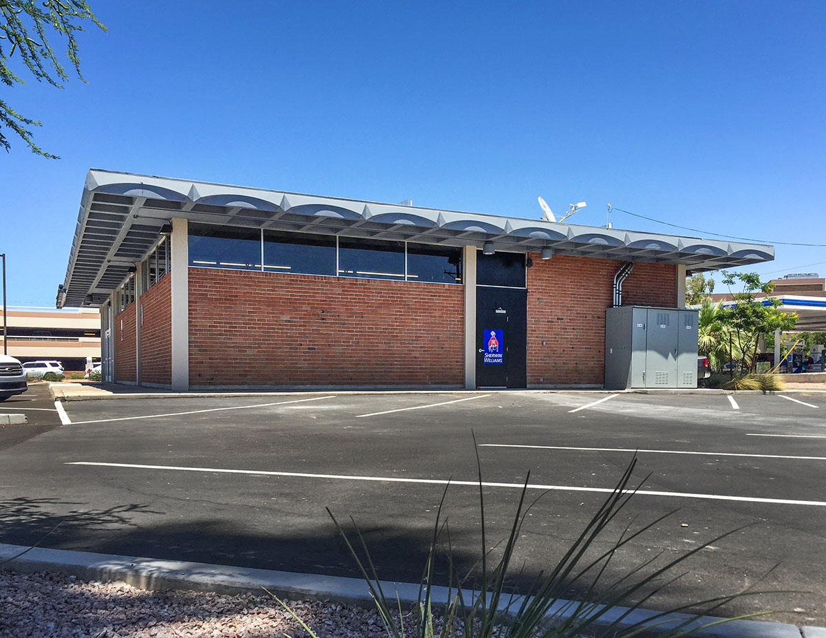 Former Arizona Bank by Ralph Haver rehabbed by Sherwin-Williams in 2016