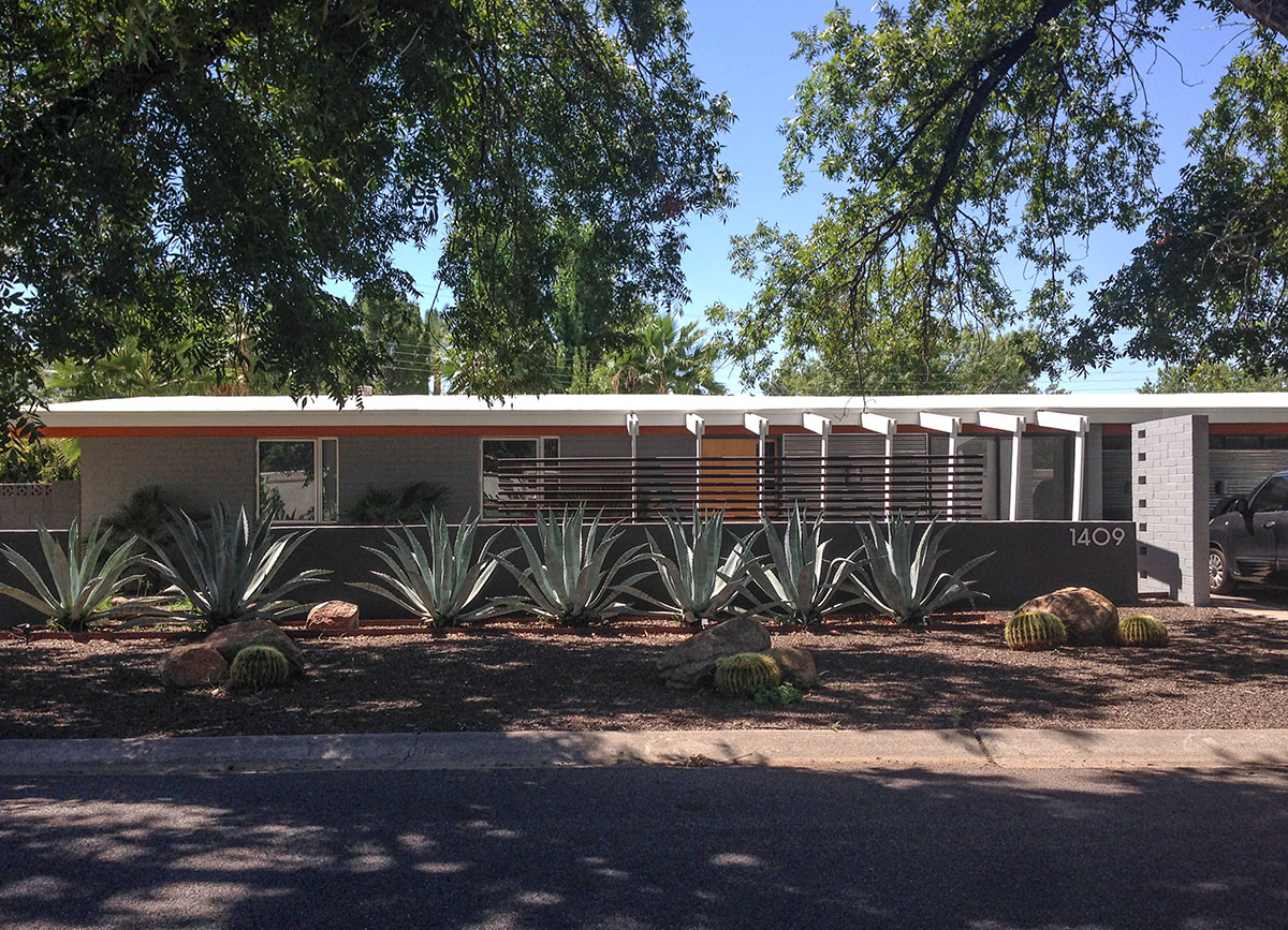The Lorna House was remodeled by Shawn Kaffer. The angled porch posts similar to those in <a href=