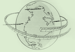 Superlite blocks orbiting the Earth