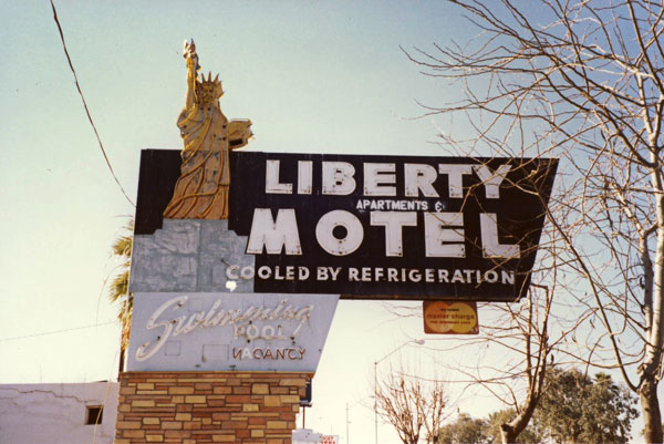 Vintage signage along Van Buren in Phoenix Arizona