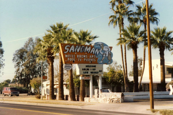 Vintage signage along Van Buren in Phoenix Arizona